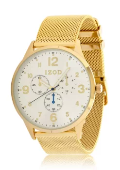 Buy ✔️ IZOD Men's Goldtone Mesh ⌚ Watch 💯