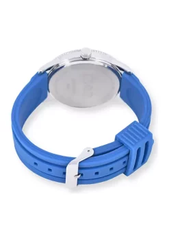 New ✨ IZOD Blue Textured Silicone Strap ⌚ Watch ✔️ -Swimsuit Shop Belk 1070