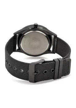 Best reviews of 🎉 IZOD Men's Black Stainless Steel Mesh ⌚ Watch 🛒 -Swimsuit Shop Belk 1095