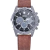 Buy 🥰 IZOD Dark Brown Strap ⌚ Watch w Faux Chronograph 😀 -Swimsuit Shop Belk 1110