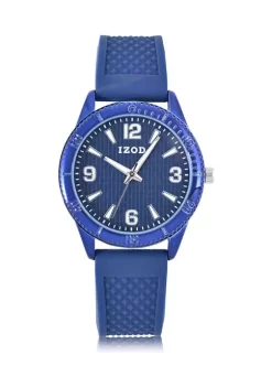 Best deal 👍 IZOD Men's Blue Silicone Strap ⌚ Watch 🎉