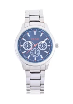 Deals ๐คฉ IZOD Silvertone Bracelet โ Watch w Red White Blue Accents ๐