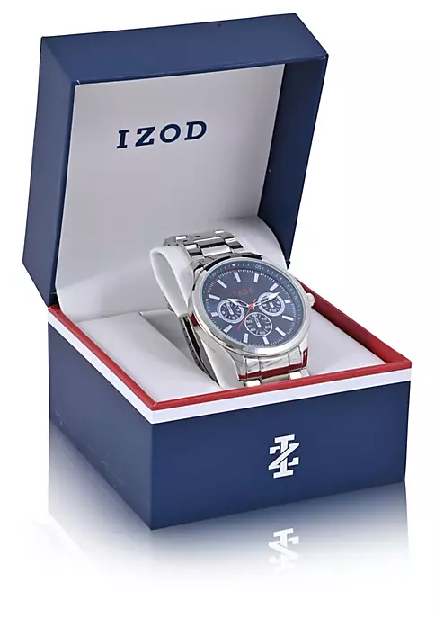 Deals 🤩 IZOD Silvertone Bracelet ⌚ Watch w Red White Blue Accents 😍 4 Deals 🤩 IZOD Silvertone Bracelet ⌚ Watch w Red White Blue Accents 😍 - Image 2