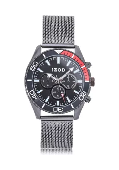 Flash Sale 🔔 IZOD Gunmetal Mesh Sport Bracelet ⌚ Watch 🔔