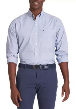 Best deal 😀 IZOD Long Sleeve Yarn Dyed Mini Plaid Button Down 👕 Shirt 👍