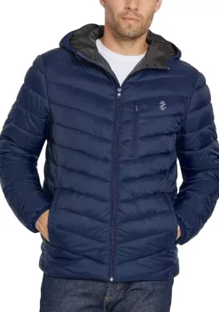 Hot Sale 🤩 IZOD Men's Quilted Hooded Puffer 🤩 -Swimsuit Shop Belk 1207