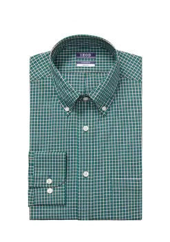 Best Sale 👍 IZOD Men's Regular Fit All Over Stretch 👗 Dress 👕 Shirt 👍 -Swimsuit Shop Belk 1237