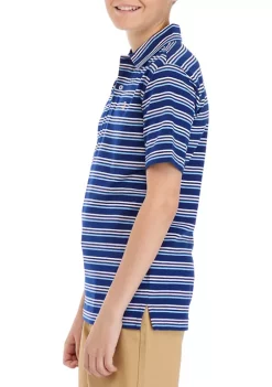 Coupon 👏 IZOD Boys 8-20 Multi Stripe Polo 👕 Shirt ✨ -Swimsuit Shop Belk 1244