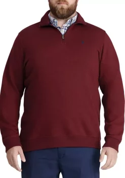 Promo 🧨 IZOD Big & Tall Advantage Fleece 1/4 Zip Sweatshirt 😍 -Swimsuit Shop Belk 229