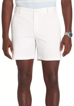 New 👍 IZOD 7" Saltwater Flat Front Stretch Shorts 🎉 -Swimsuit Shop Belk 26