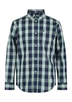 Cheapest 🤩 IZOD Boys 8-20 Long Sleeve Stretch Sunset Plaid 👚 Shirt ⭐