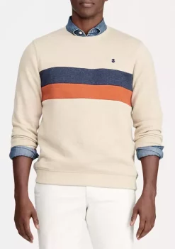 Coupon 🤩 IZOD Advantage Fleece Stripe Crew Neck 👕 Shirt 👏 -Swimsuit Shop Belk 346