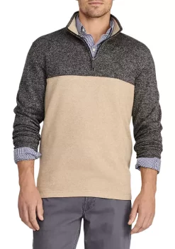 Cheapest 😀 IZOD Color Block Sweater Fleece Quarter Zip Jacket 🛒 -Swimsuit Shop Belk 383