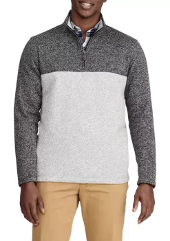 Cheapest 😀 IZOD Color Block Sweater Fleece Quarter Zip Jacket 🛒 -Swimsuit Shop Belk 384