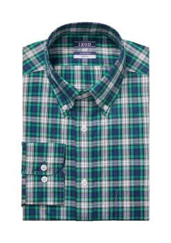 Hot Sale 🌟 IZOD Men's Regular Fit All Over Stretch 👗 Dress 👚 Shirt 😉