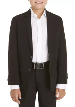 Deals 👍 IZOD Boys 8-20 Basic Stretch Black Suit Separate Jacket 💯 -Swimsuit Shop Belk 406