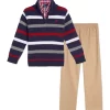 Top 10 ⭐ IZOD Boys 4-7 Mini Stripe 1/4 Zip Sweater Set 🤩 -Swimsuit Shop Belk 459