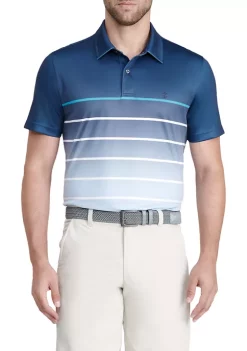 Deals 🧨 IZOD Men's Ombré Stripe Golf Polo 👚 Shirt 💯 -Swimsuit Shop Belk 467