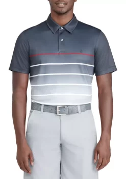 Deals 🧨 IZOD Men's Ombré Stripe Golf Polo 👚 Shirt 💯 -Swimsuit Shop Belk 468