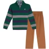 Deals 🎁 IZOD Toddler Boys Allover Bar Stripe 1/4 Zip Sweater Set 👏 -Swimsuit Shop Belk 481