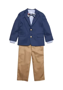 Hot Sale 👏 IZOD Navy Suit Jacket Set Boys 4-7 ❤️ -Swimsuit Shop Belk 489