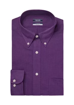 Flash Sale 😍 IZOD Regular Stretch Tonal Check 👗 Dress 👚 Shirt ✨ -Swimsuit Shop Belk 54