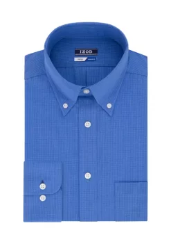 Flash Sale 😍 IZOD Regular Stretch Tonal Check 👗 Dress 👚 Shirt ✨ -Swimsuit Shop Belk 55