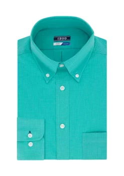 Flash Sale 😍 IZOD Regular Stretch Tonal Check 👗 Dress 👚 Shirt ✨ -Swimsuit Shop Belk 56