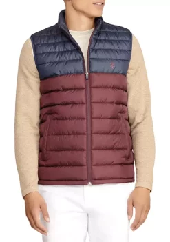 Deals 🧨 IZOD Color Block Full Zip Puffer Vest 👍