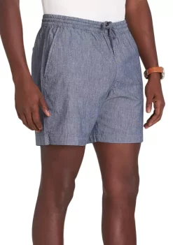 Promo 😀 IZOD 7" Elastic Waist Drawstring Shorts 😉 -Swimsuit Shop Belk 582