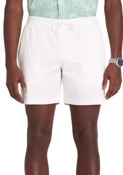 Promo 😀 IZOD 7" Elastic Waist Drawstring Shorts 😉 -Swimsuit Shop Belk 583