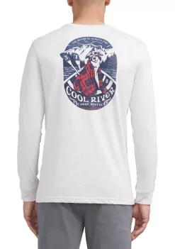 Coupon 😉 IZOD Long Sleeve Saltwater Graphic T-Shirt 🎉 -Swimsuit Shop Belk 619