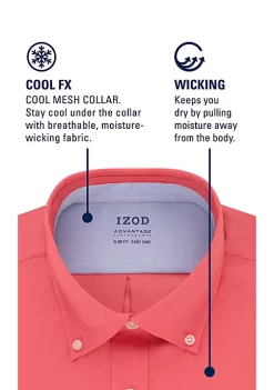 Best Sale ❤️ IZOD Advantage Performance Slim Fit 👗 Dress 👚 Shirt 🤩 -Swimsuit Shop Belk 628