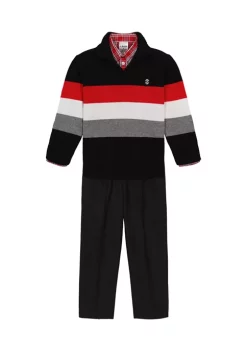 Best Sale 🧨 IZOD Boys 4-7 Chest Stripe 1/4 Zip Sweater Set ✔️