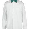Discount ⌛ IZOD Boys 8-20 Long Sleeve Stretch Solid Poplin 👚 Shirt with Bowtie 🌟 -Swimsuit Shop Belk 648