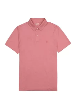 Promo ⭐ IZOD Short Sleeve Grid Polo ⌛ -Swimsuit Shop Belk 656