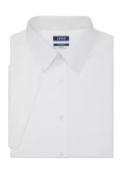 Brand new 🌟 IZOD Short Sleeve Stretch Button Down 👕 Shirt ✔️ -Swimsuit Shop Belk 683