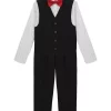 Best Pirce ✨ IZOD Boys 4-7 Pinstripe Dot Vest Set 🔥 -Swimsuit Shop Belk 685