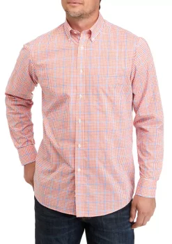 Promo 👍 IZOD Regular Stretch Windowpane Gingham 👗 Dress 👕 Shirt 🔔 -Swimsuit Shop Belk 701