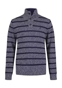 Cheapest ❤️ IZOD Boys 8-20 Marled Stripe 1/4 Button Sweater 🧨