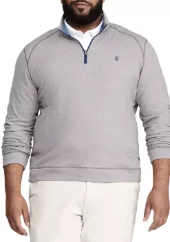 Best Pirce 🧨 IZOD Big & Tall Micro Fleece 1/4 Zip Sweater ⭐
