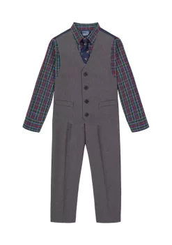 Top 10 ⭐ IZOD Boys 4-7 Heather Poplin Vest Set 🛒