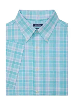Best deal 👏 IZOD Men's Short Sleeve All Over Stretch 👚 Shirt ✨ -Swimsuit Shop Belk 783