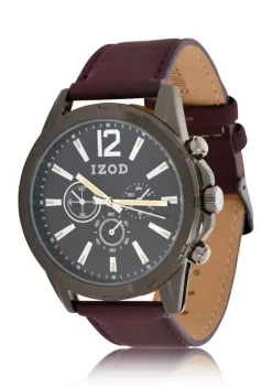 Top 10 ✨ IZOD Men's Dark Brown Strap ⌚ Watch ⌛