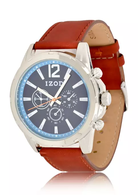 Cheap 😉 IZOD Men's Brown Strap ⌚ Watch 😉 6 Cheap 😉 IZOD Men's Brown Strap ⌚ Watch 😉 - Image 4