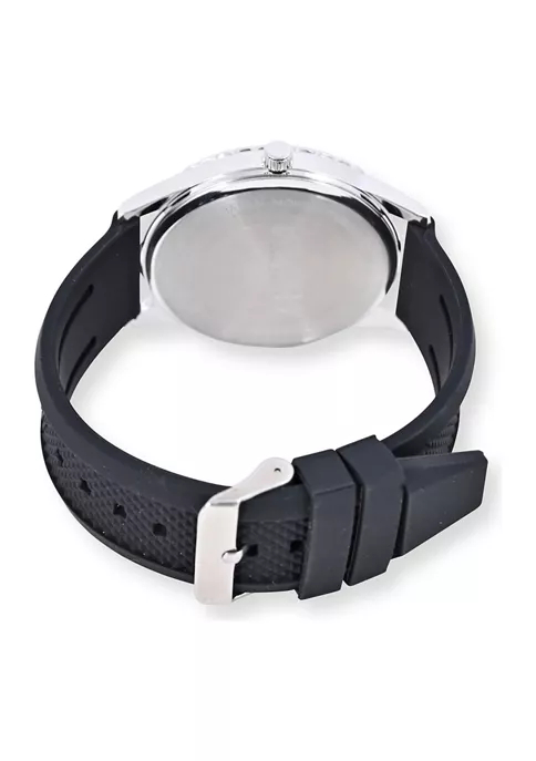 Promo ๐ IZOD Black Textured Silicone Strap โ Watch with Aqua Accent Bezel โจ 5 Promo ๐ IZOD Black Textured Silicone Strap โ Watch with Aqua Accent Bezel โจ - Image 3